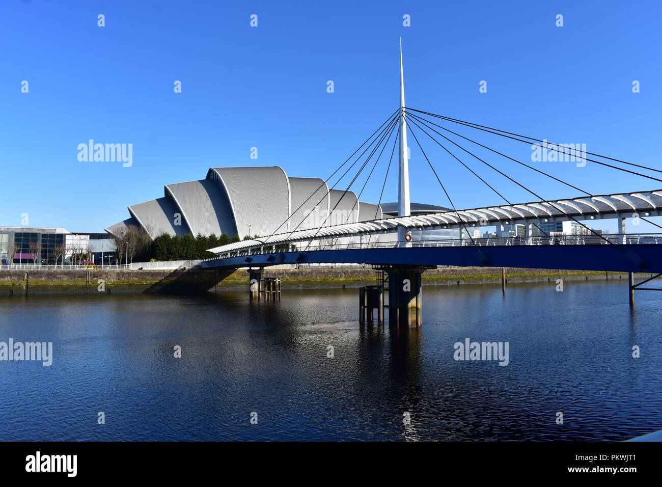 View of Glasgow River Clyde, Scotland Stock Photo