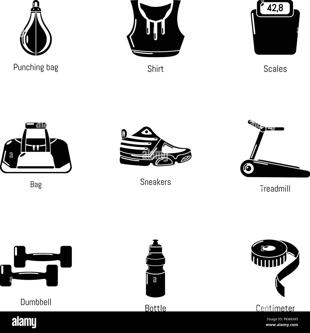 Practise icons set, simple style Stock Vector Image & Art - Alamy