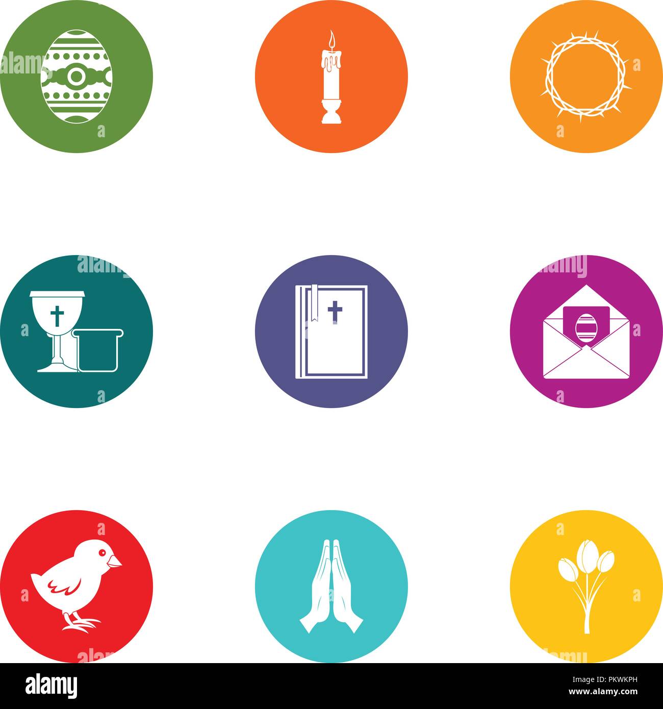 Betrothal icons set, flat style Stock Vector Image & Art - Alamy