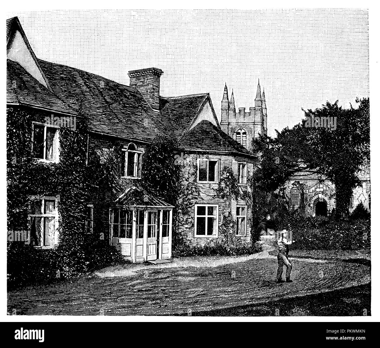 Kingsley, Charles (1819-1875), English Anglican clergyman, theologian and writer: Kingsley's rectory in Eversley, Stock Photo