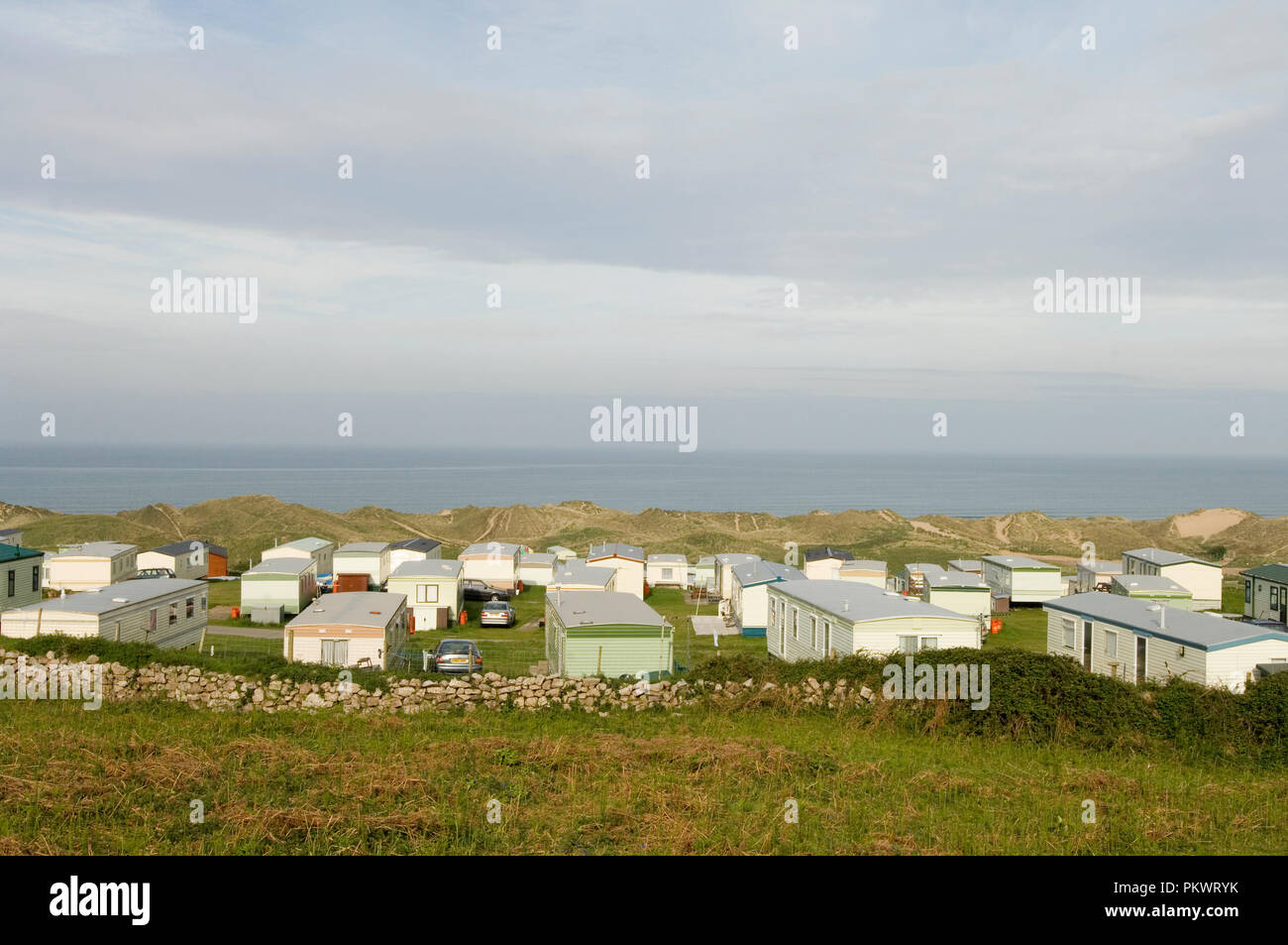 Holiday homes and campsite by the beach in Hillend near Llangennith in