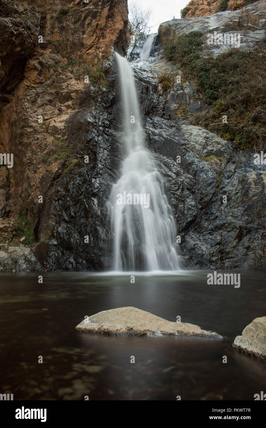 Cascade d'Ourika located in Grand Atlas village Setti Fatma near Marrakesh Stock Photo