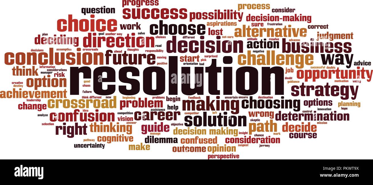 Resolution word cloud concept. Vector illustration Stock Vector Image ...