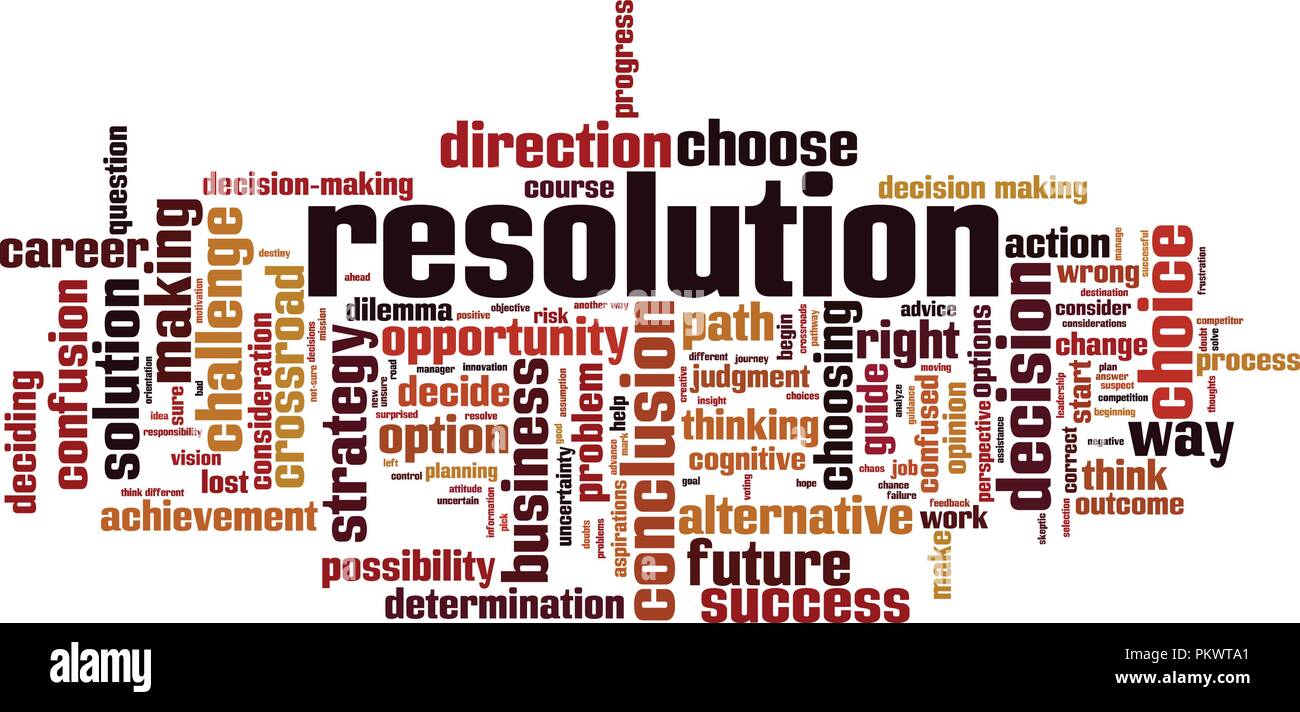 Resolution word cloud concept. Vector illustration Stock Vector Image ...
