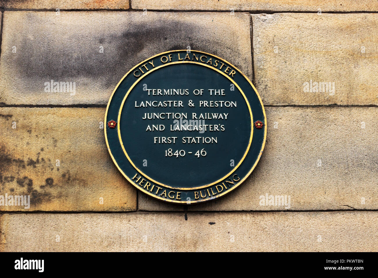 Lancaster and Preston Junction Railway Plaque Stock Photo Alamy