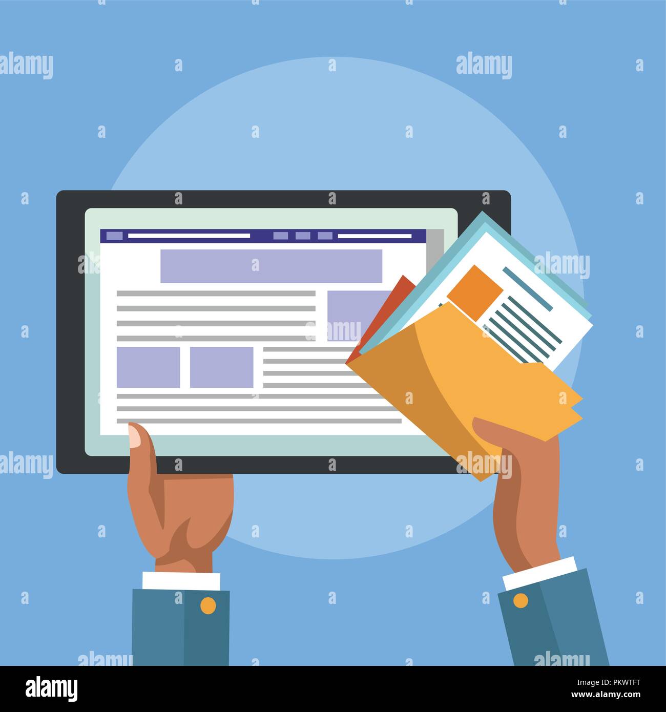 Business and technology Stock Vector