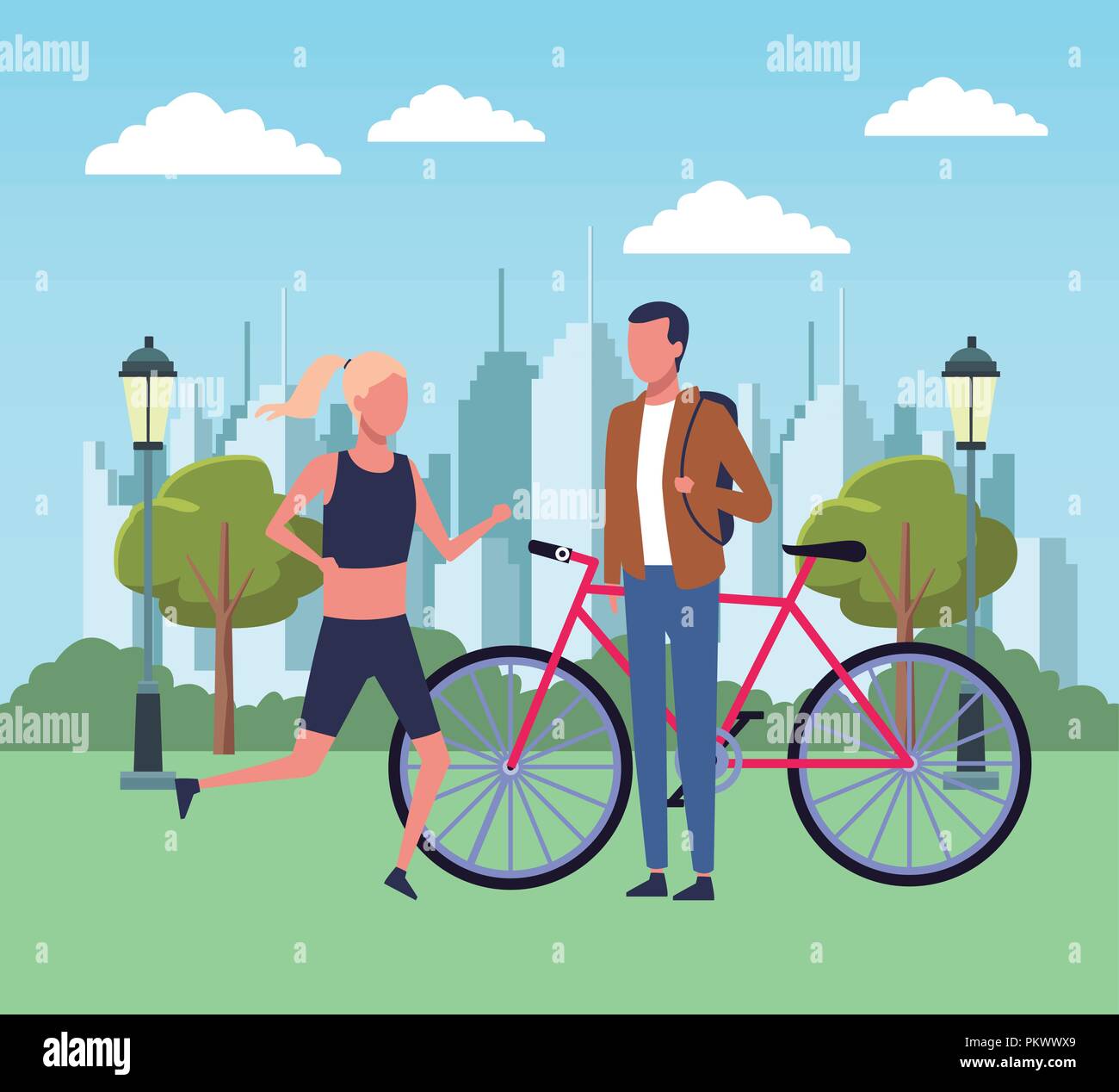 People at park cartoons Stock Vector Image & Art - Alamy