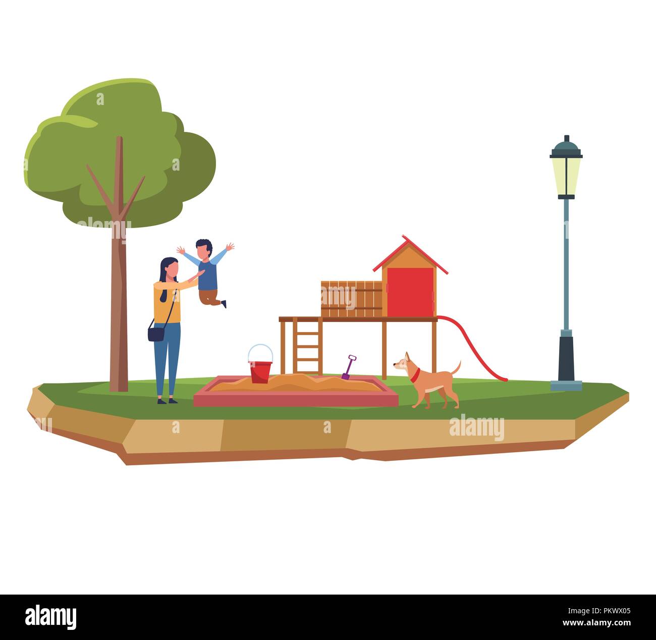 Kids at park cartoons Stock Vector Image & Art - Alamy