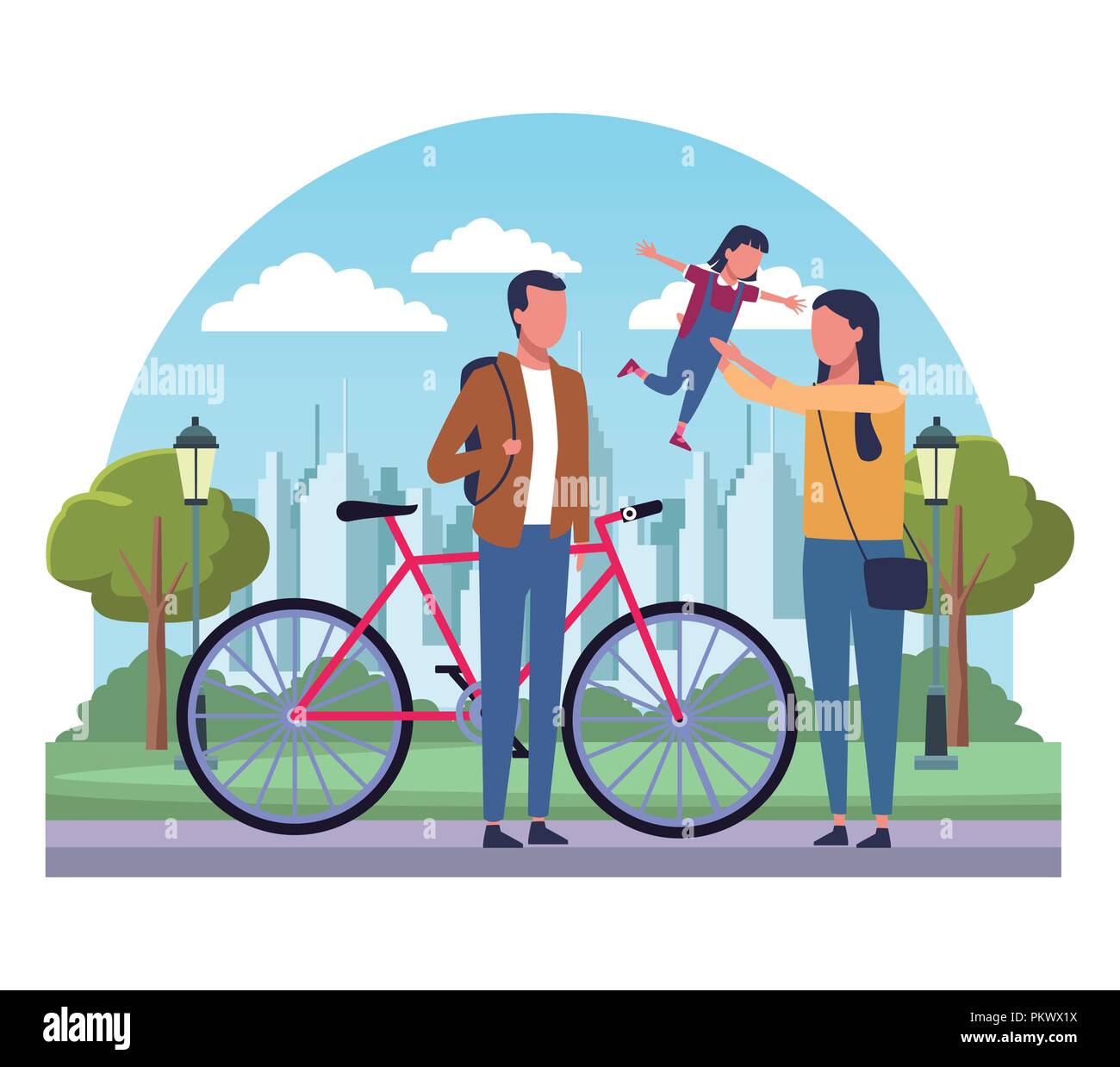 Family at park cartoons Stock Vector Image & Art - Alamy
