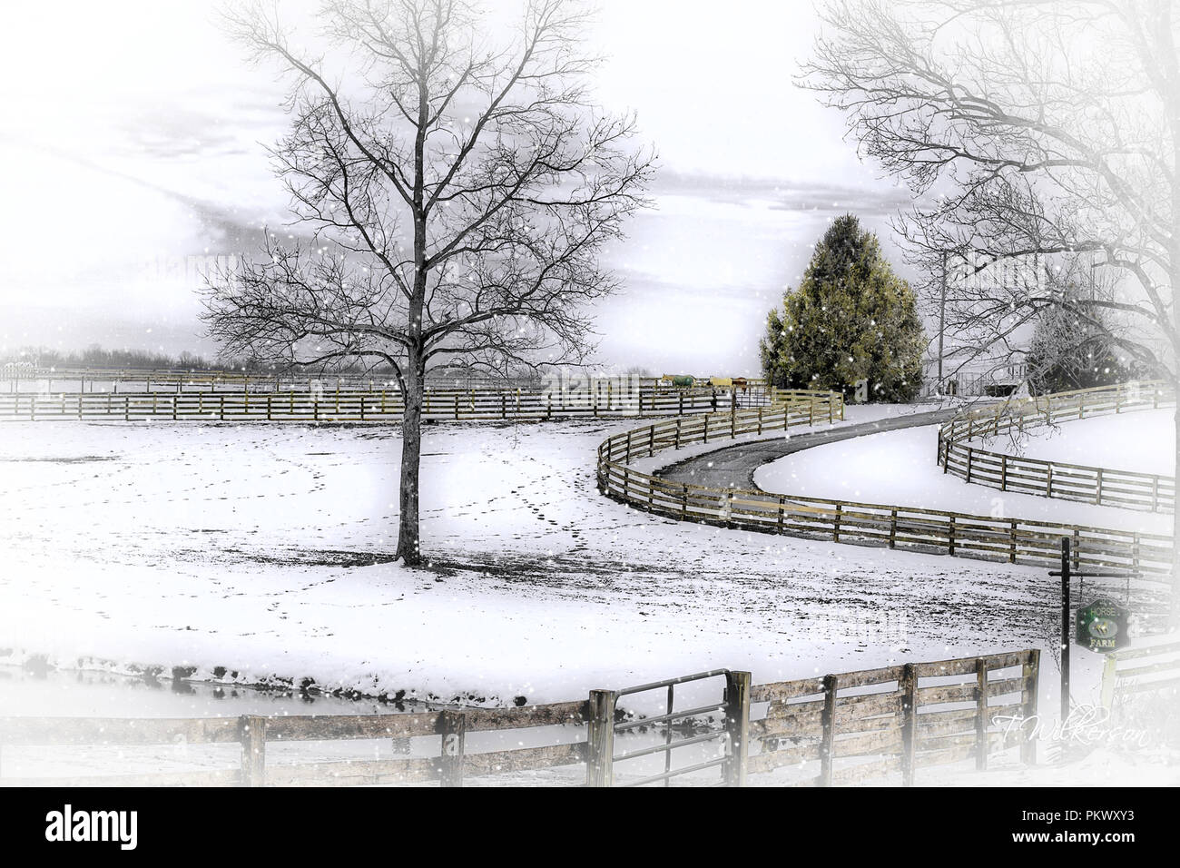 Farm split rail fence hi-res stock photography and images - Alamy