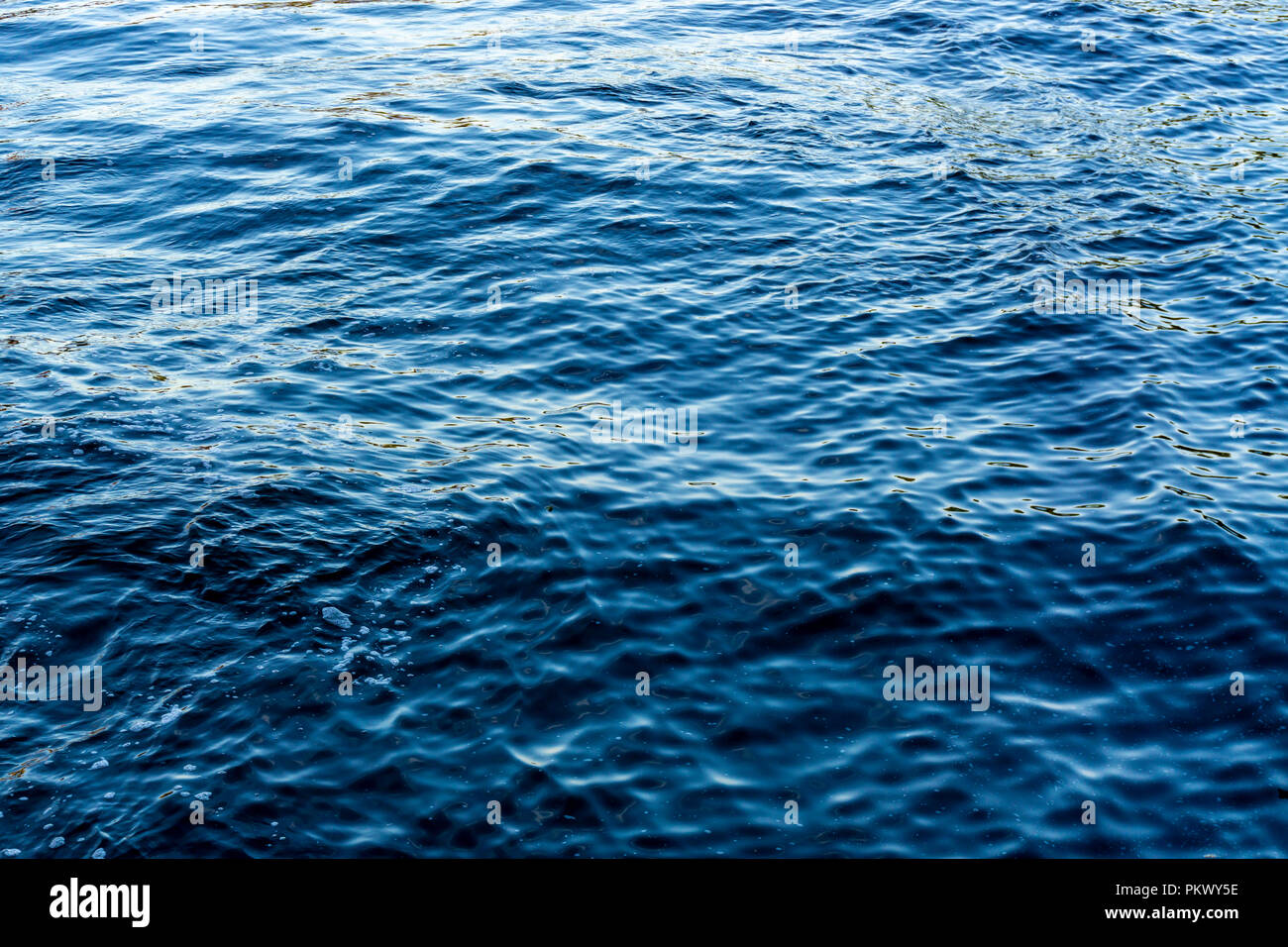 Berlin, Germany, September 04, 2018: Close-Up of Rippled Water of River Stock Photo