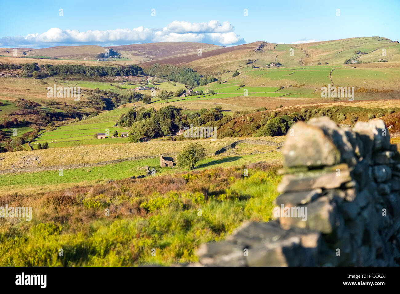 Moorland and rough pasture in the Staffordshire Moorlands area of the