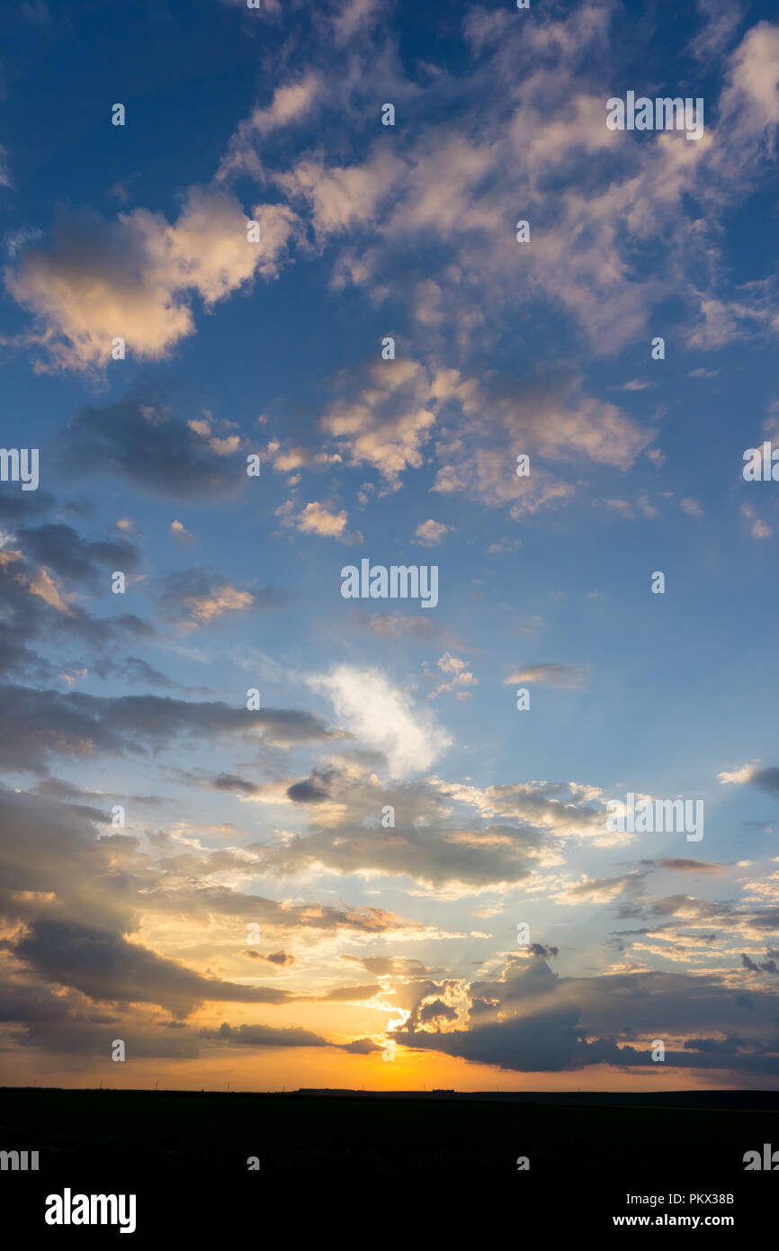 Dramatic beautiful sunset sky on a cloudy day Stock Photo - Alamy