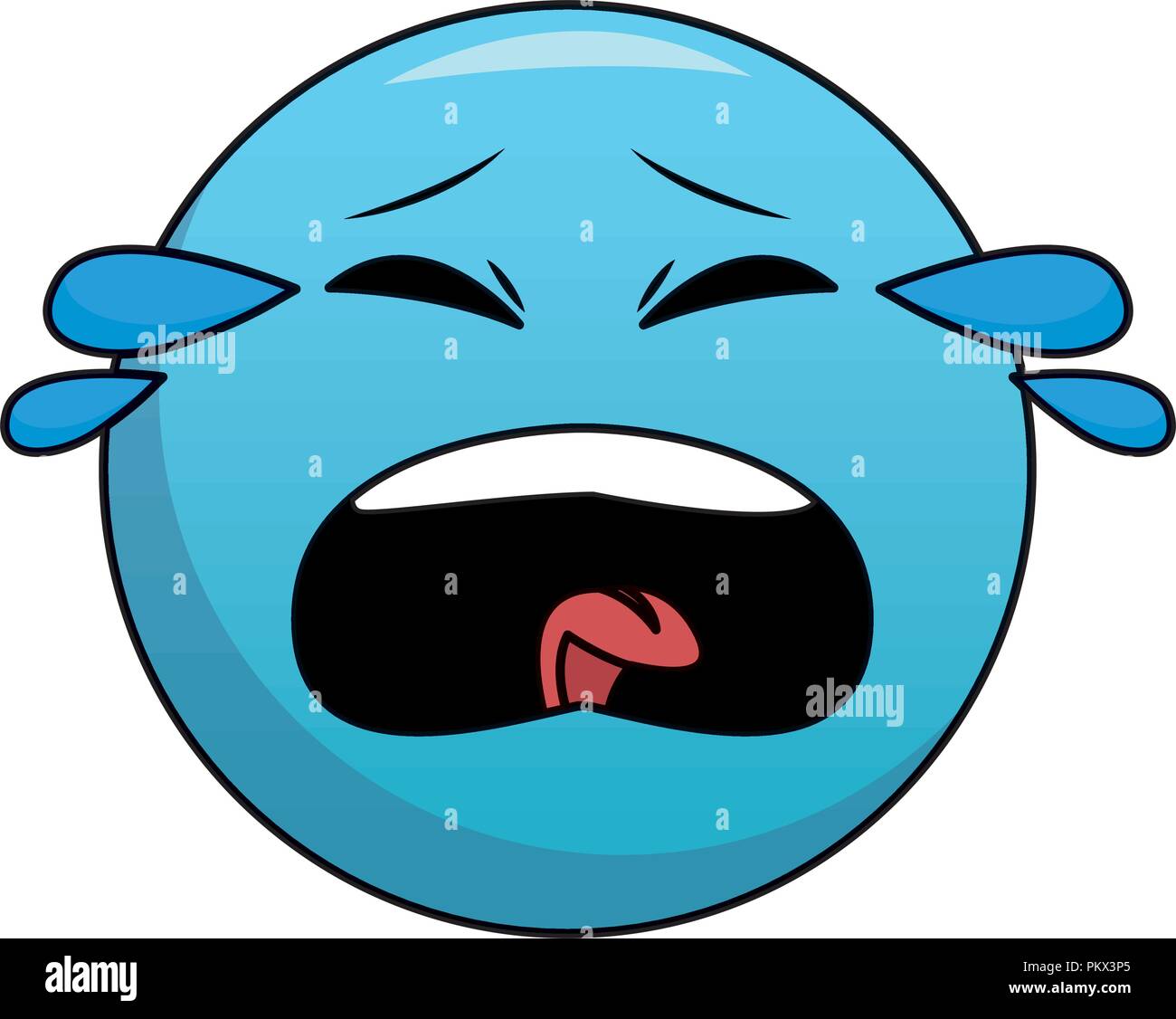 Crying chat emoticon Stock Vector Image & Art - Alamy