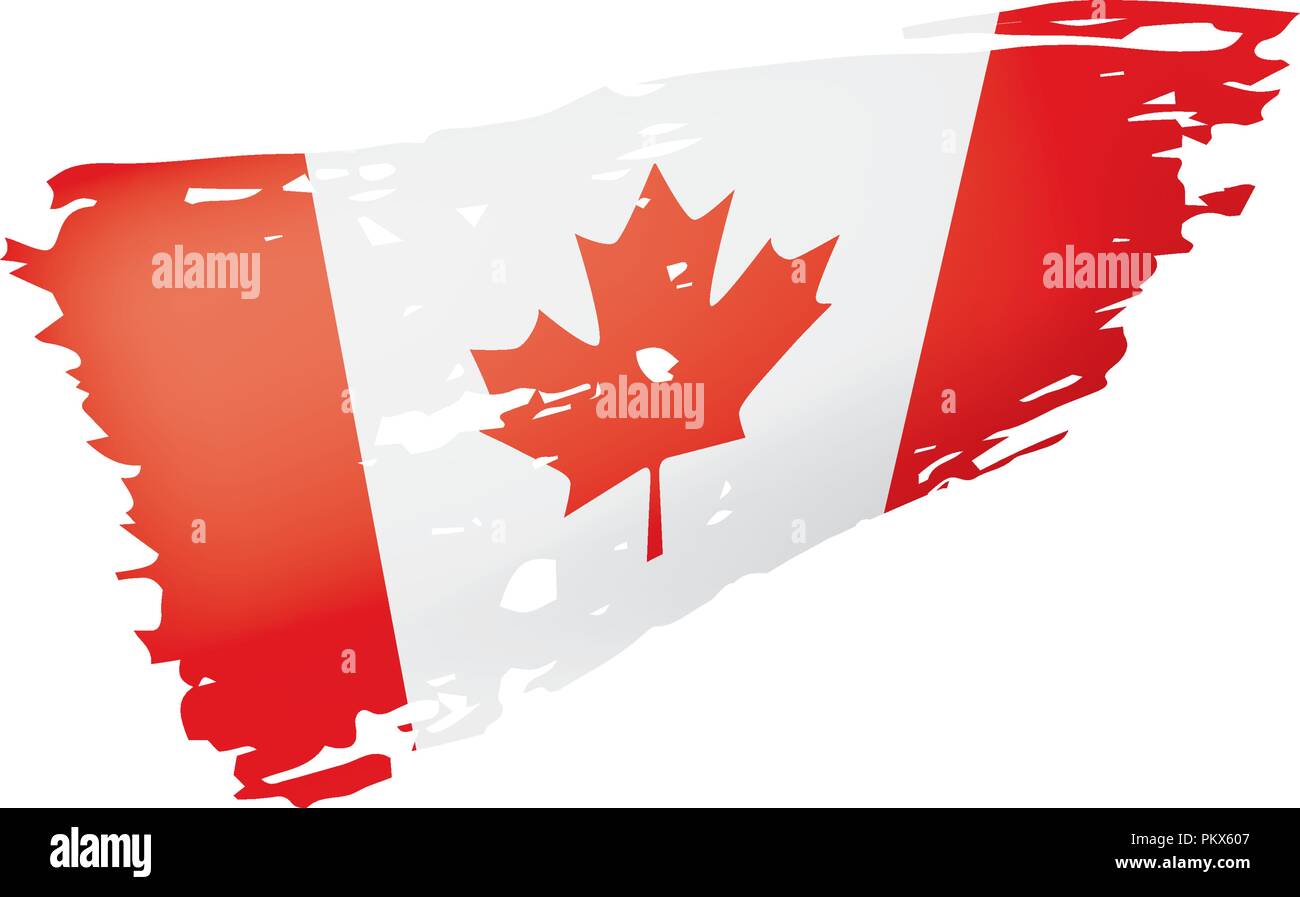 Canada flag, vector illustration on a white background Stock Vector ...
