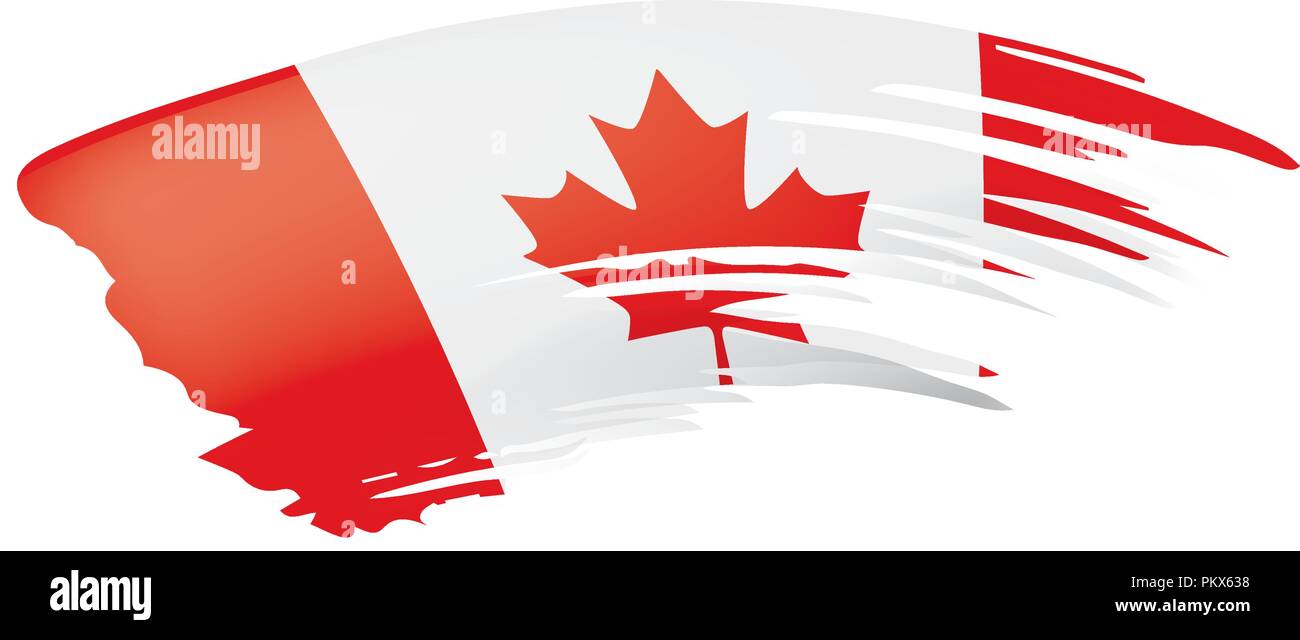 Canada flag, vector illustration on a white background Stock Vector ...