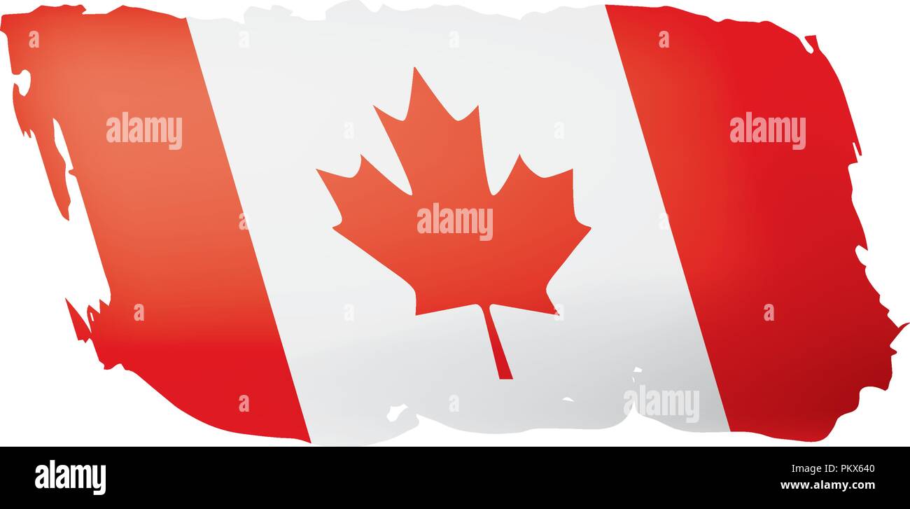 Canada flag, vector illustration on a white background Stock Vector ...