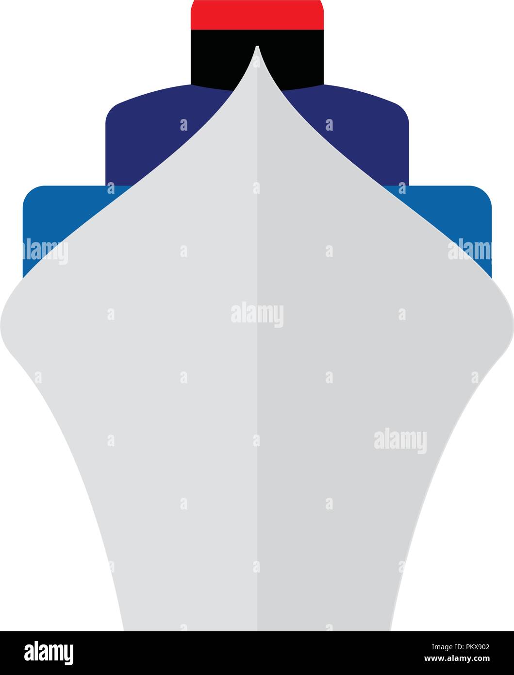 Front view of a vacation cruise Stock Vector