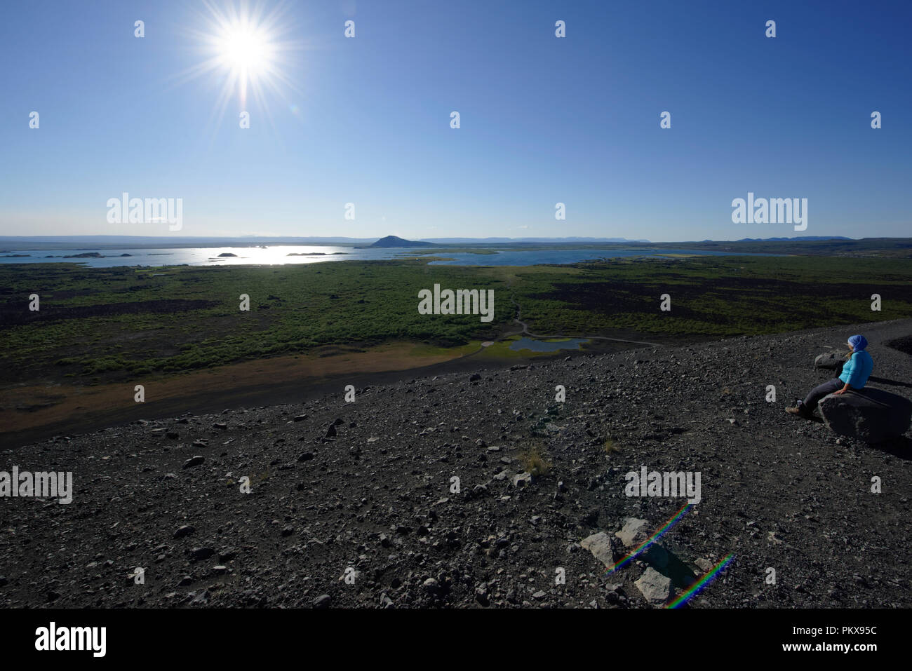 Hverfjall volcanic crater near lake Myvatn in Iceland one of the