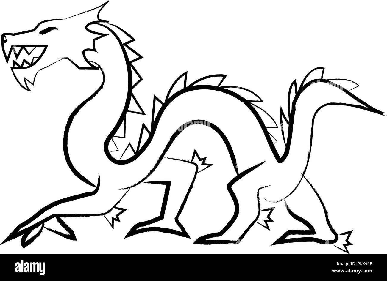 Cute Little Dragon Coloring Page Outline Sketch Drawing Vector, Chineese Dragon  Drawing, Chineese Dragon Outline, Chineese Dragon Sketch PNG and Vector  with Transparent Background for Free Download