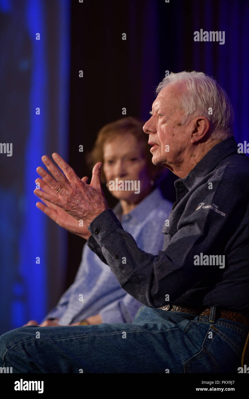 Jimmy and Rosalynn Carter at the 2018 Carter Center's Carter Center