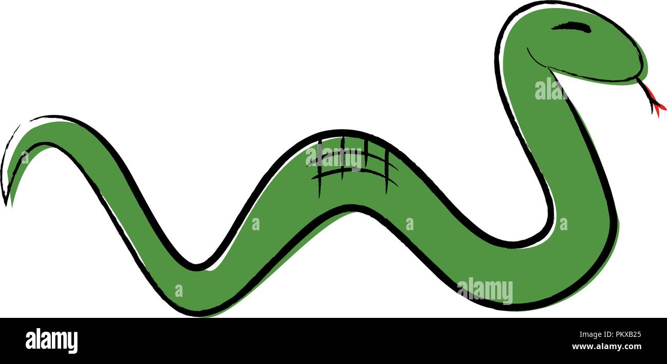 cute draw outline snake. Vector illustration design Stock Vector ...