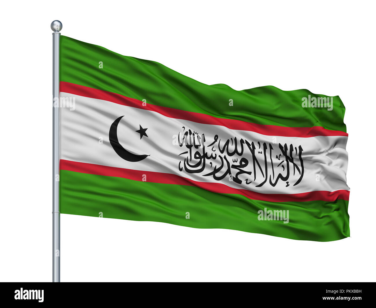Islamic Renaissance Party Of Tajikistan Flag On Flagpole, Isolated On White  Background, 3D Rendering Stock Photo - Alamy