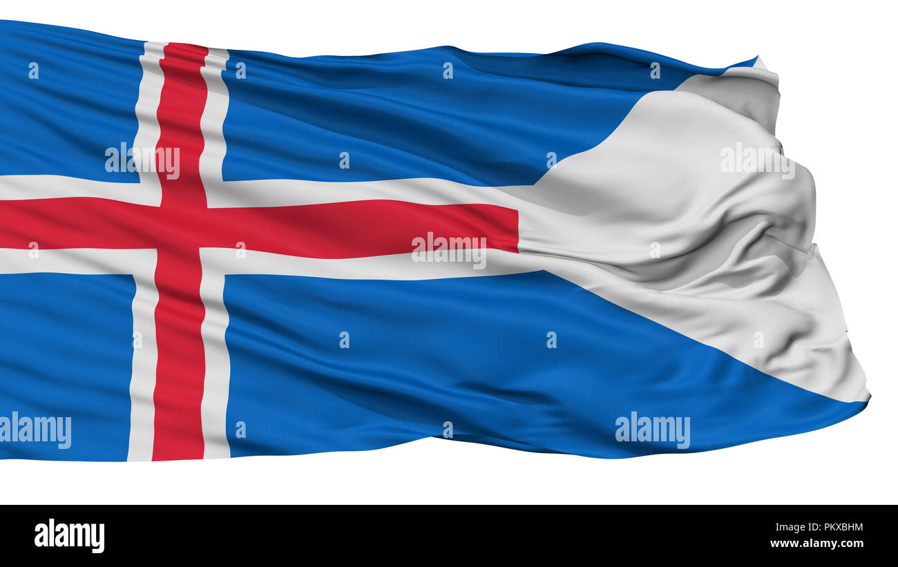 Iceland State Flag, Isolated On White Background, 3D Rendering Stock ...