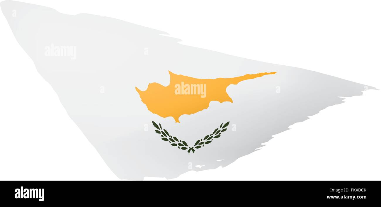Cyprus flag, vector illustration on a white background Stock Vector