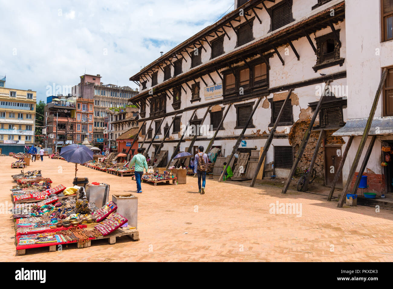 Kathmandu Durbar Square, Nepal - July 17, 2018 : Street view at ...