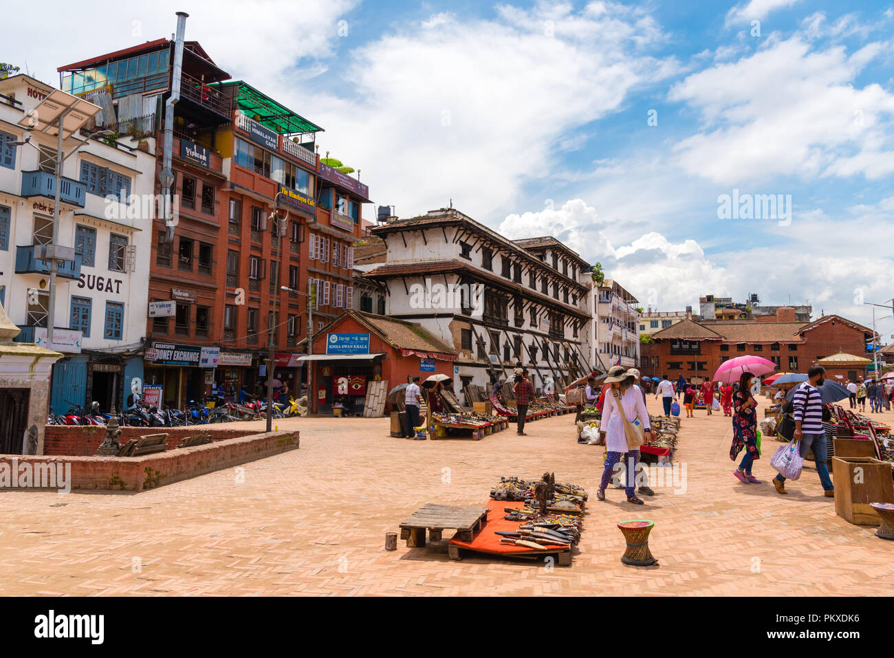 Kathmandu Durbar Square, Nepal - July 17, 2018 : Street view at ...