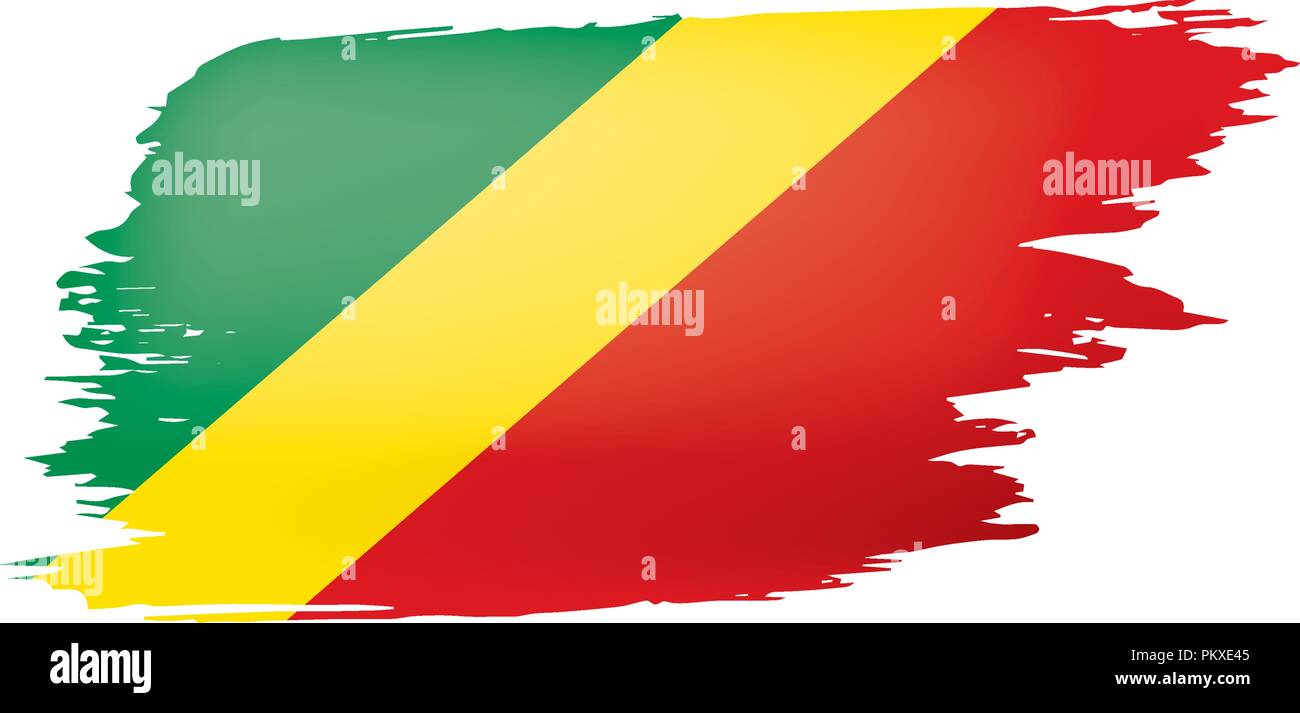 Congo flag, vector illustration on a white background Stock Vector ...