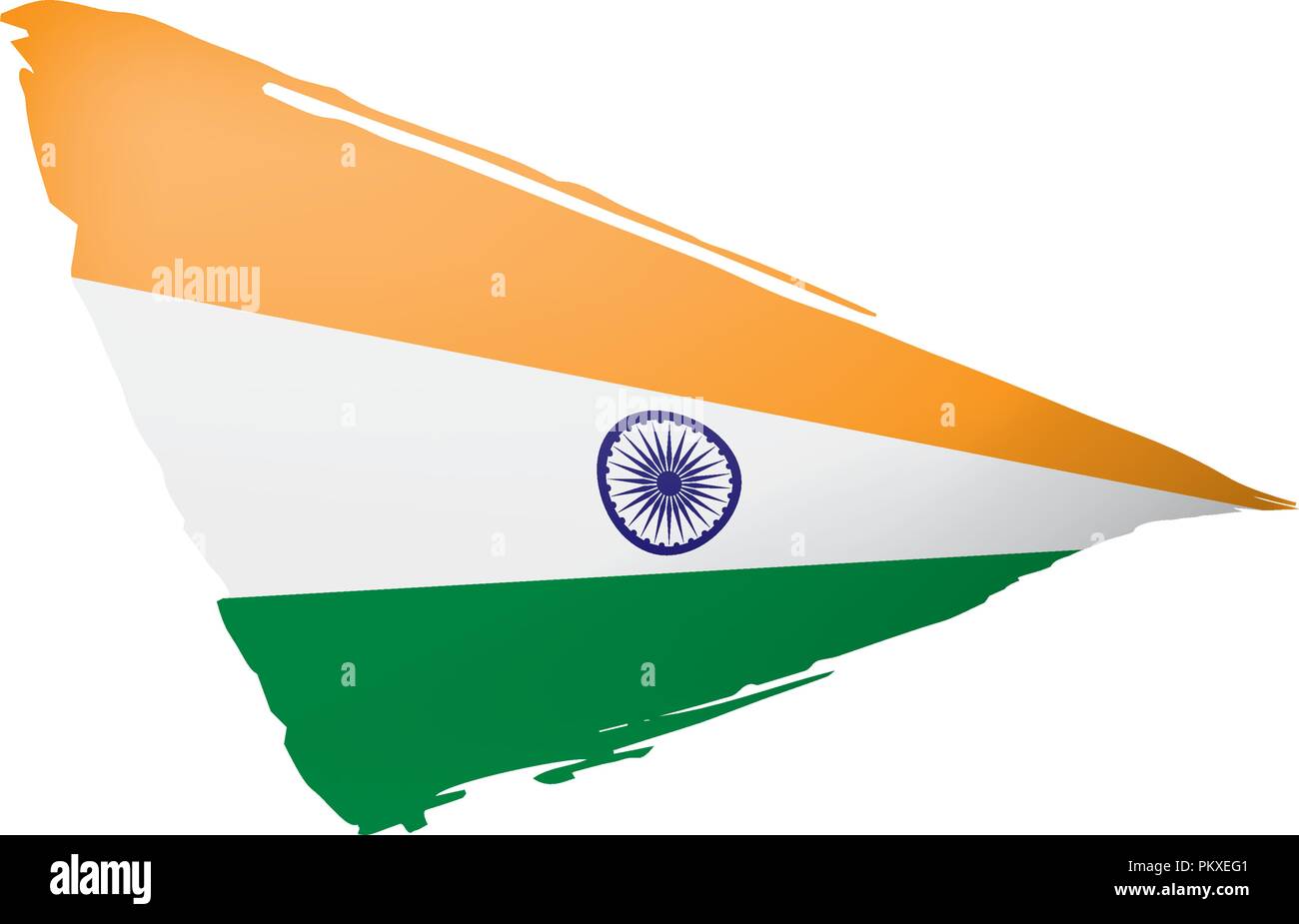 Flag india on grunge Stock Vector Images - Alamy