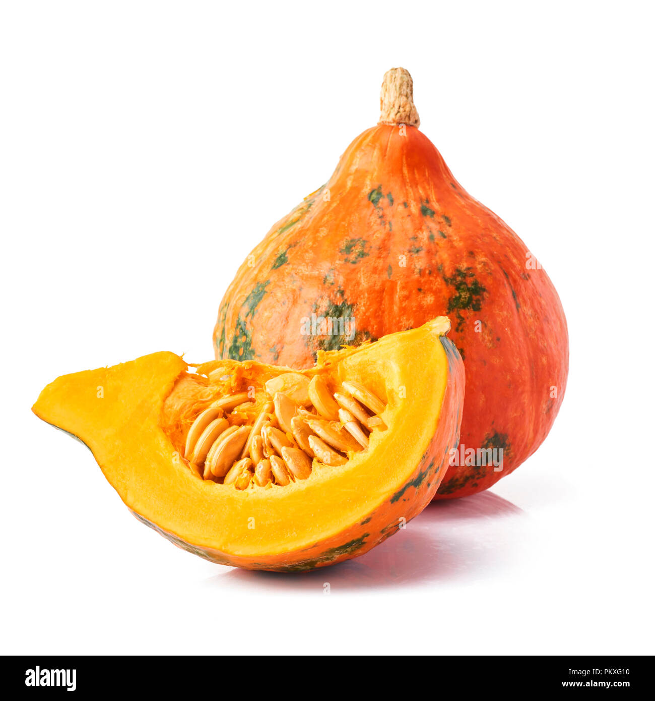 Fresh organic orange Pumpkin isolated on white background Stock Photo ...