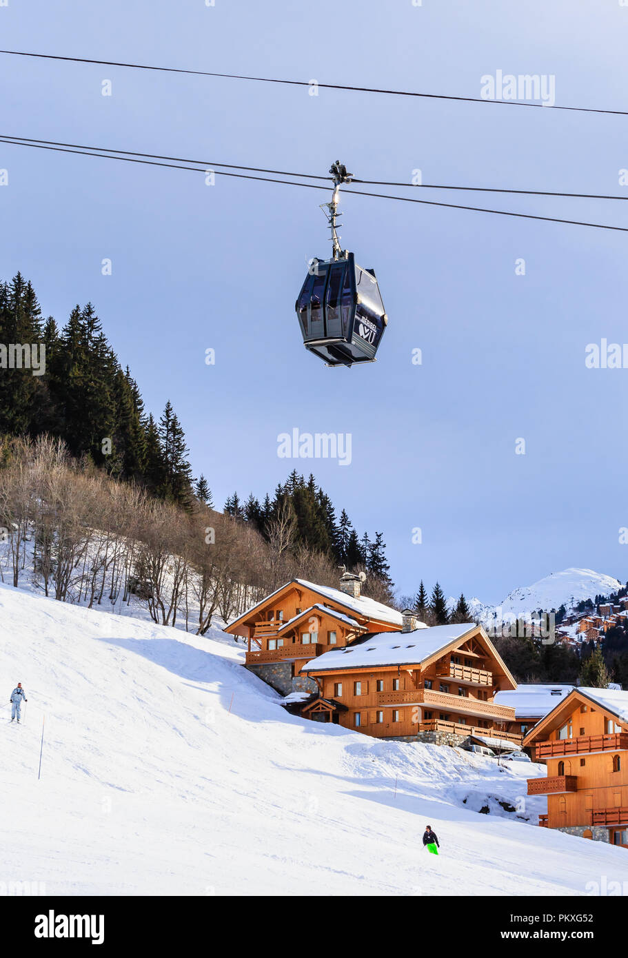 Chalet On The Slopes Of The Valley Meribel Cabins Cableway Ski
