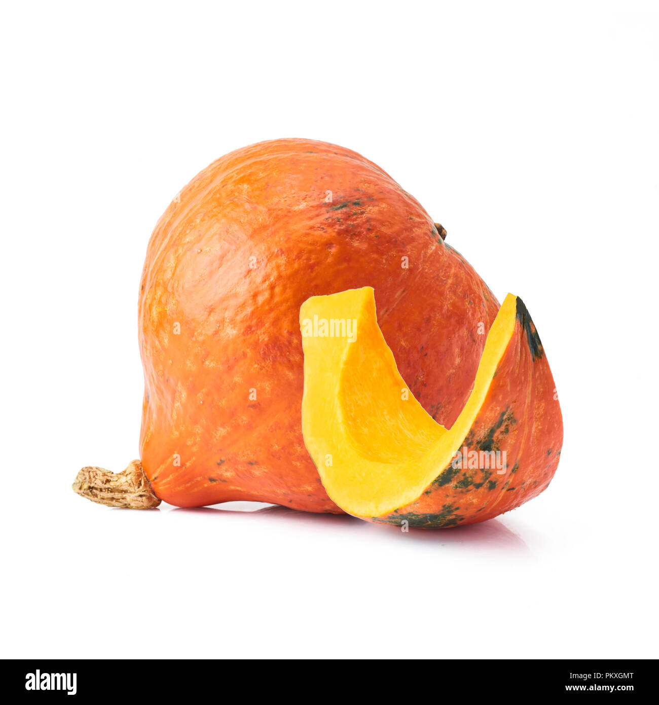 Fresh organic orange Pumpkin isolated on white background Stock Photo ...