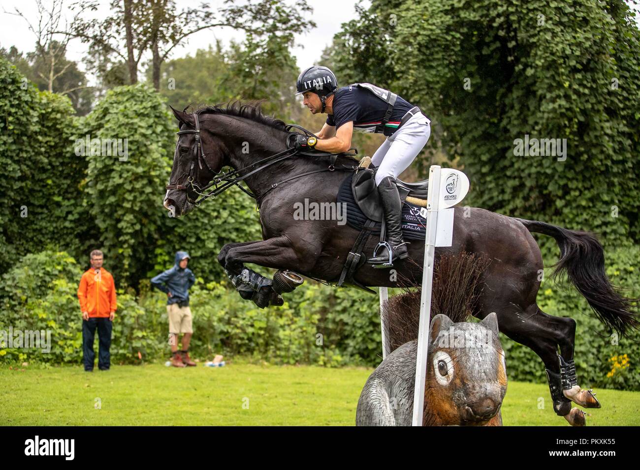 North Carolina, USA. 15th Sept 2018. Simone Sordi. Amacuzzi. ITA. Eventing Cross country Day 5. World Equestrian Games. WEG 2018 Tryon. North Carolina. USA. 15/09/2018. Credit: Sport In Pictures/Alamy Live News Stock Photo