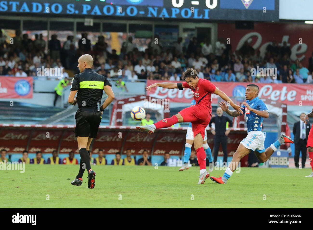 Naples, Italy. 15th September 2018. . In the picture: the champion of the Florentine de la national Italian football club.Stadium San Paolo Naples - 09/15/2018 - Italy.final result SSC Napoli 1 AC Fiorentina 0. Credit: Fabio Sasso/ZUMA Wire/Alamy Live News Stock Photo