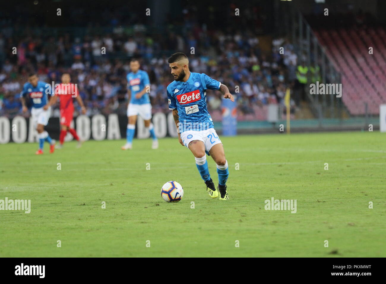 Naples, Italy. 15th September 2018. In the picture the Napoli player Lorenzo Insigne.Stadium San Paolo Naples. 15th Sep, 2018. 09/15/2018 - Italy.final result SSC Napoli 1 AC Fiorentina 0. Credit: Fabio Sasso/ZUMA Wire/Alamy Live News Stock Photo