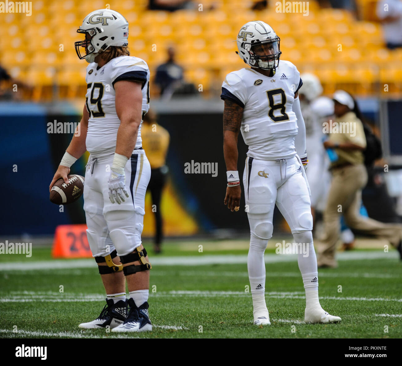 Pittsburgh, PA, USA. 15th Sep, 2018. Tobias Oliver 8 during the Pitt