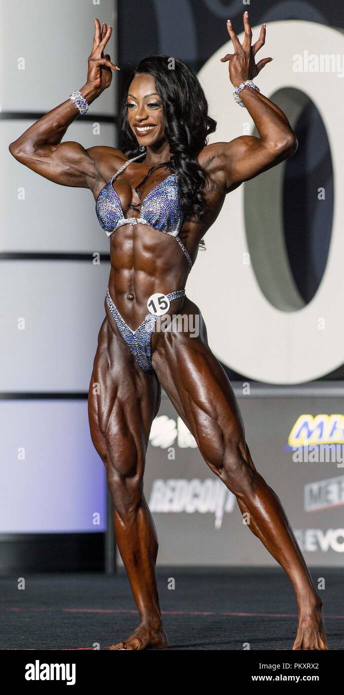 Las Vegas, Nevada, USA. 15th Sep, 2018. SHANIQUE GRANT of the U.S. wins the Women's  Physique Olympia during Joe Weider's Olympia Fitness and Performance  Weekend 2018. Credit: Brian Cahn/ZUMA Wire/Alamy Live News
