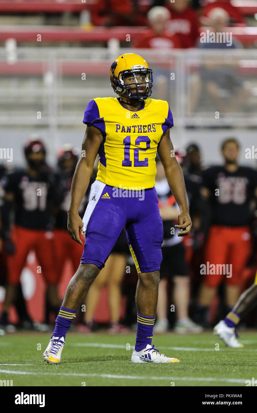 Las Vegas, NV, USA. 15th Sep, 2018. Prairie View Am Panthers quarterback Jalen Morton (12) looks