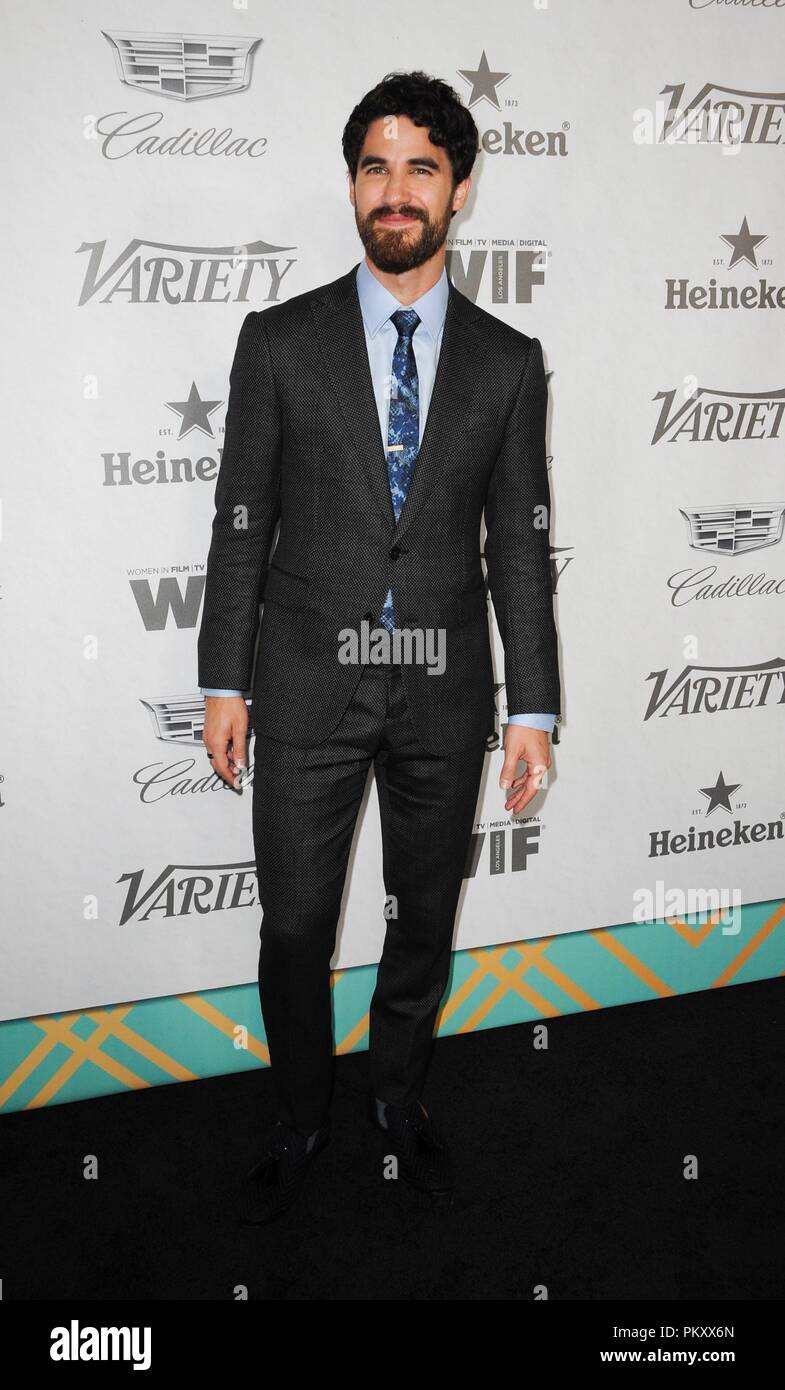 West Hollywood, CA. 15th Sep, 2018. Darren Criss at arrivals for Variety and Women in Film 2018 Television Nominees Celebration Sponsored by Cadillac and Heineken, Cecconi's, West Hollywood, CA September 15, 2018. Credit: Elizabeth Goodenough/Everett Collection/Alamy Live News Stock Photo