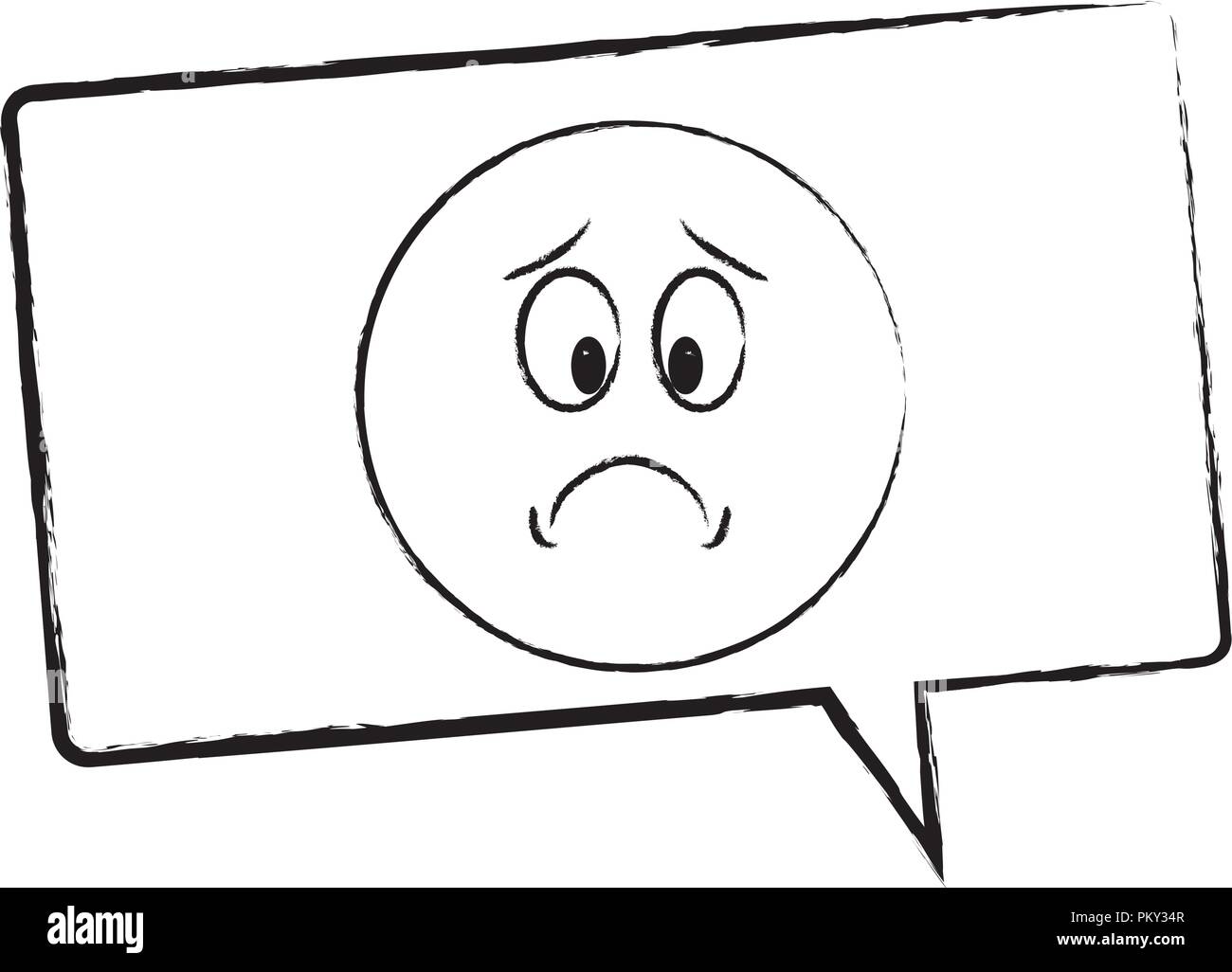 Sad Face Emoji Black And White Stock Photos Images Alamy