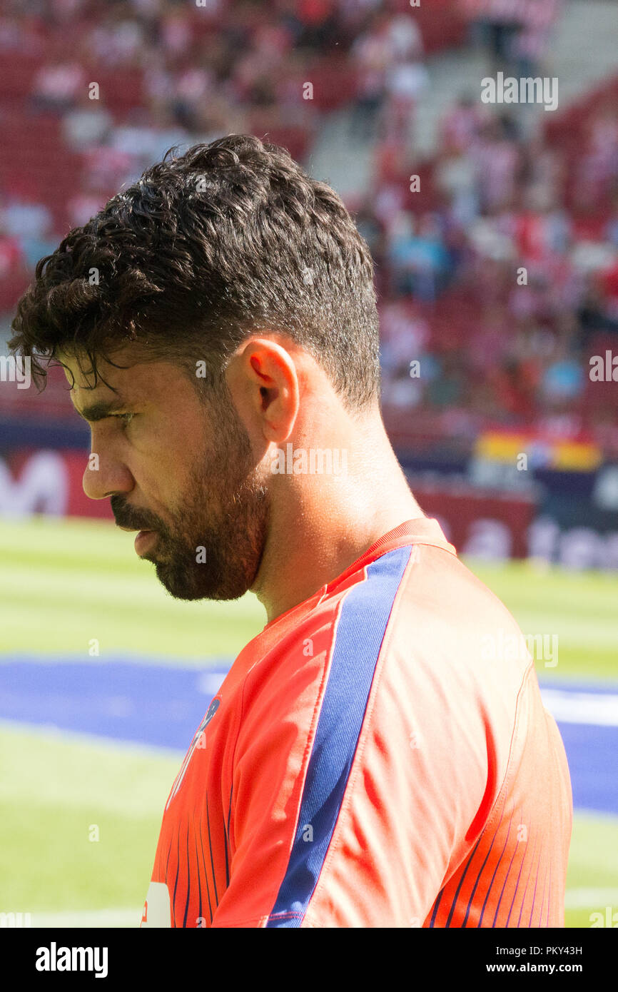 Madrid, Spain. 15th Sep, 2018. Diego Costa. Atlético de Madrid draw at 1 in his stadium whit a goal of Borja Garcia (younger homegrown). Credit: Jorge Gonzalez/Pacific Press/Alamy Live News Stock Photo