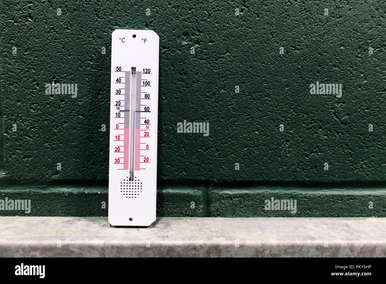 https://c8.alamy.com/comp/PKY5HP/thermometer-close-up-against-green-wall-giving-outdoor-temperature-PKY5HP.jpg