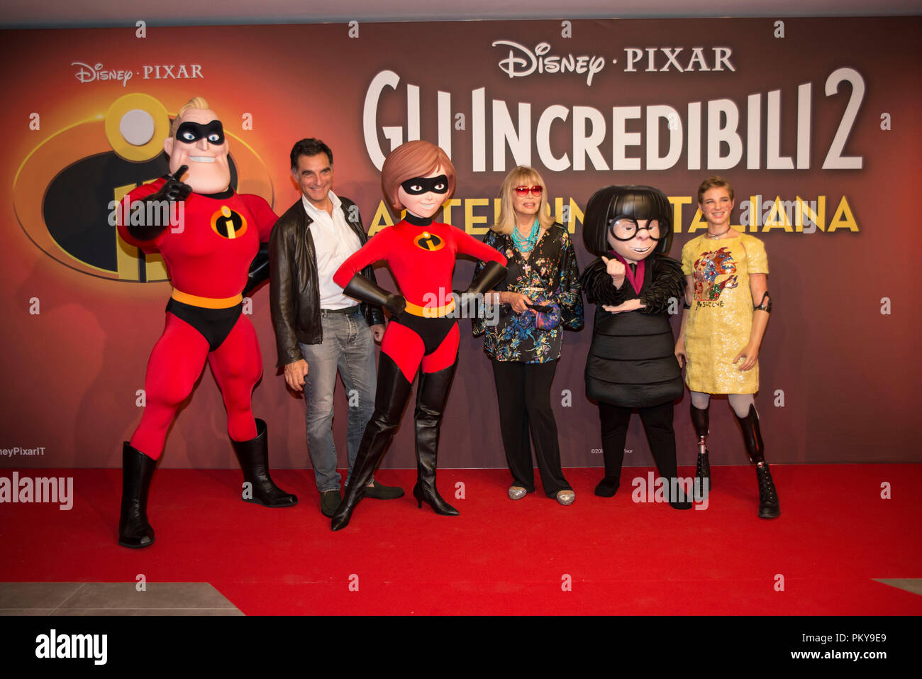 Milano Italy 15th Sep 2018 Red Carpet Of The Italian Premiere Of Gli Incredibles 2 With