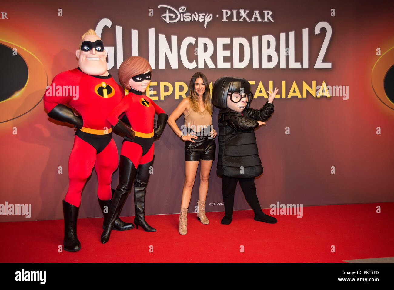 Milano Italy 15th Sep 2018 Red Carpet Of The Italian Premiere Of Gli Incredibles 2 With