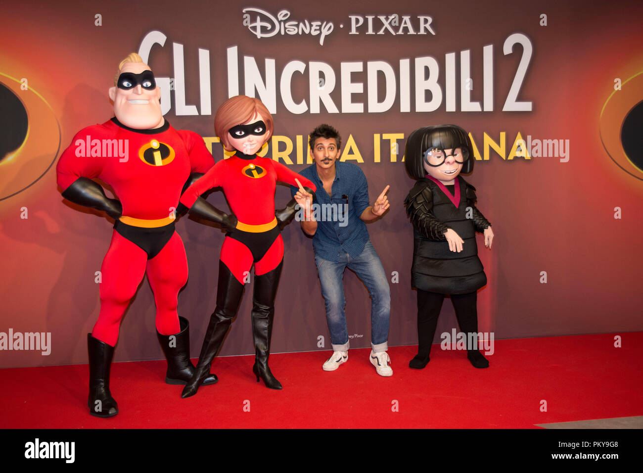 Milano Italy 15th Sep 2018 Red Carpet Of The Italian Premiere Of Gli Incredibles 2 With