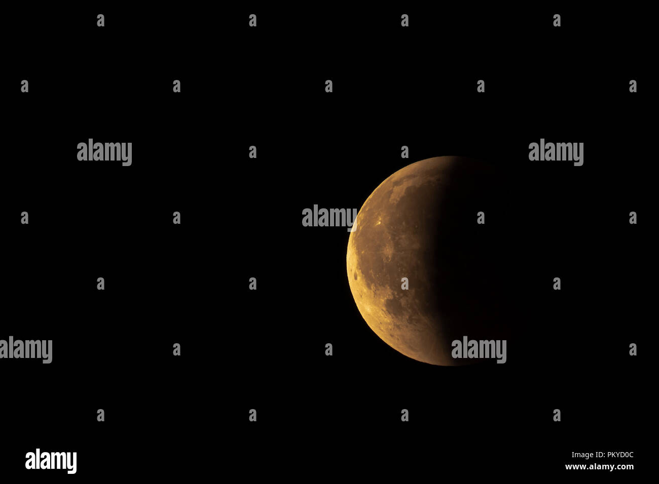 Blood moon during lunar eclipse, blood moon Stock Photo